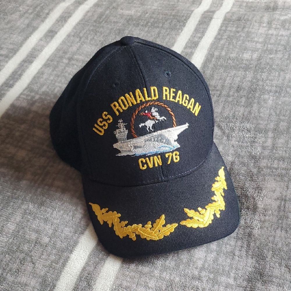 USS Ronald Reagan CVN-76 Navy Cap | Embroidered Military Hat | the Corps